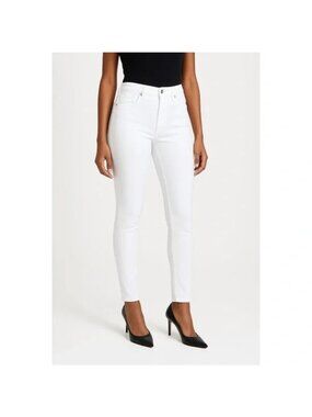 Good American White Skinny Jeans Size/29 Stretch Denim high-Rise